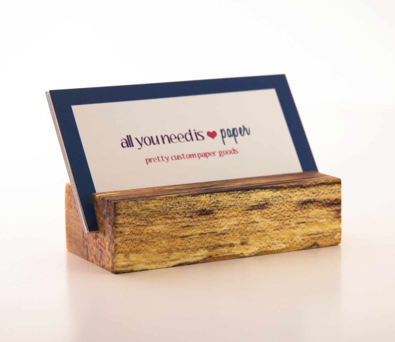 Wooden Business Card Holder Maple