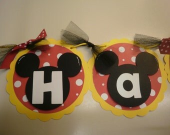 Mickey Mouse Happy Birthday Banner