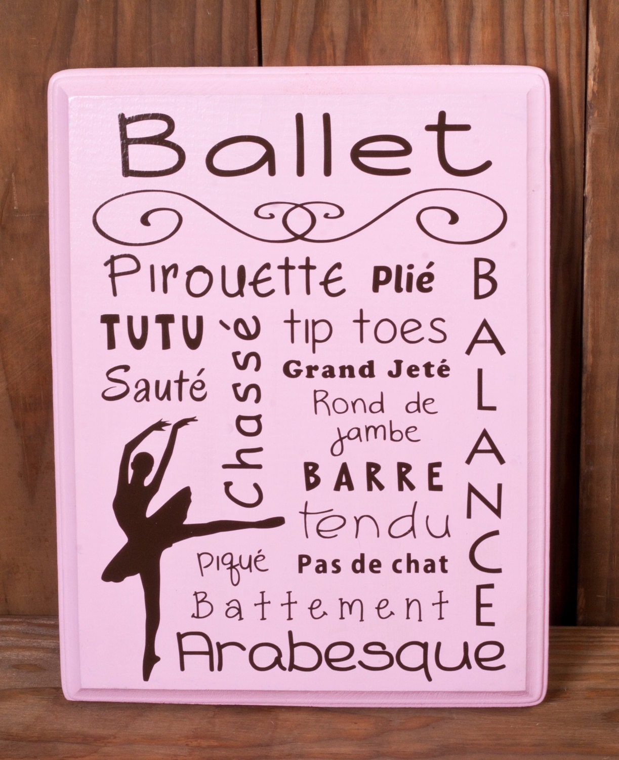 Ballerina Wooden Sign Ballet Recital Gift