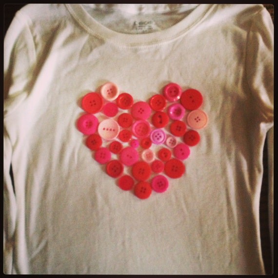 button up shirt with hearts