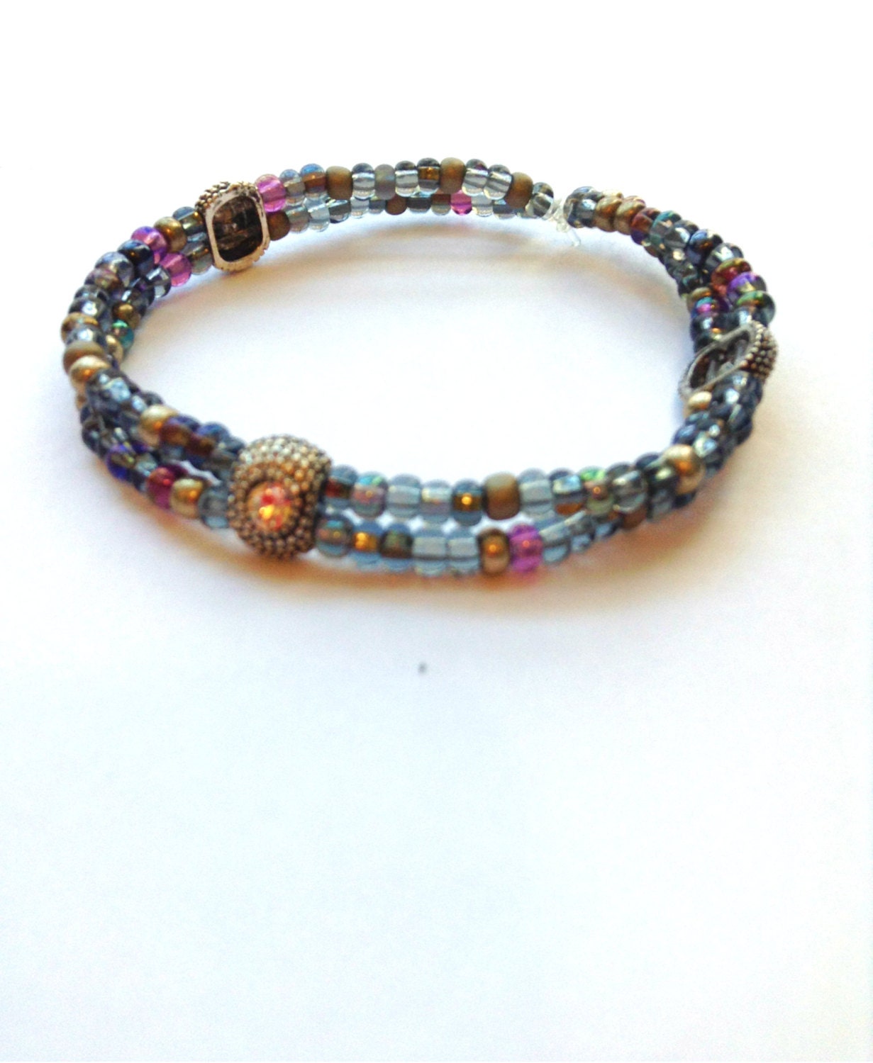 Swarovski Elements Bracelet with a Double Strand of