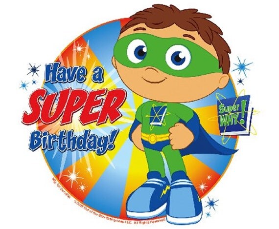 SUPER WHY...Super Birthday Edible Image Cake Topper Il_570xn