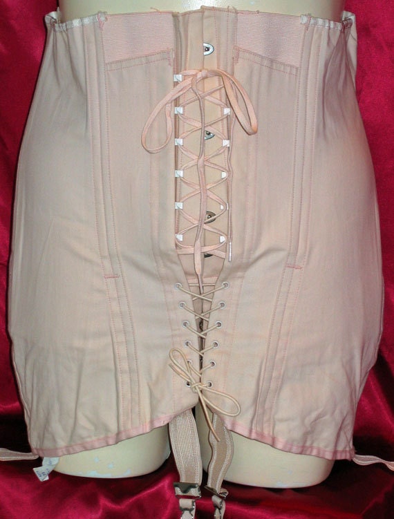 Vintage Front Laced Open Bottom Girdle
