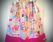 Items similar to Owl Dress, Pink Owl Pillowcase Dress, baby girl ...