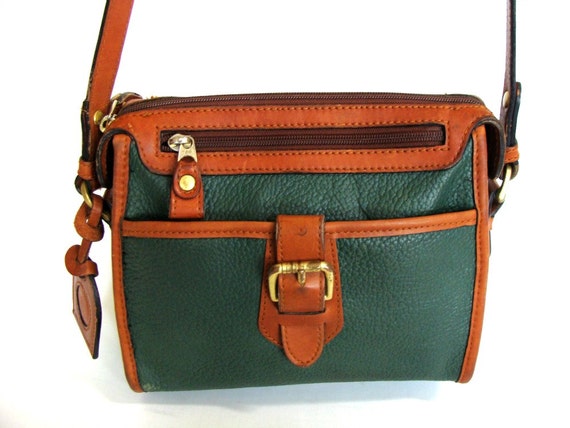 hunter green leather bag