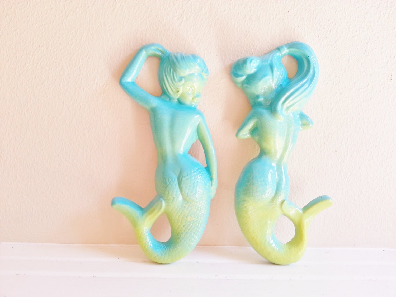 Mermaid wall decor wall hanging sculptures by RedwoodStoneworks