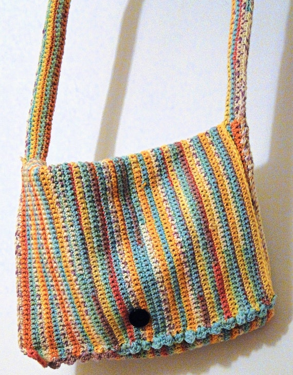 Items similar to Hand Crochet Large Shoulder / Laptop Bag , on Etsy