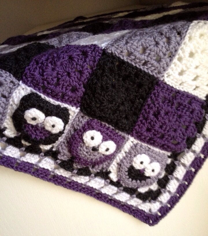 CLEARANCE Crochet Plaid Baby Blanket