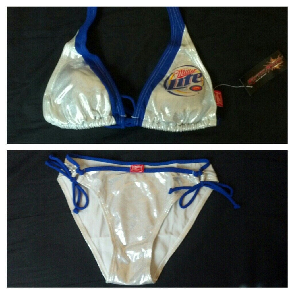 Sale 90s Style Miller Lite String Bikini Miller Girl With Tags