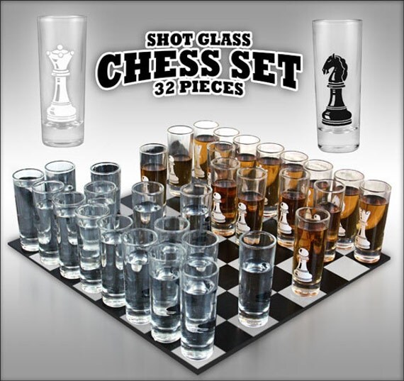 Chess Shot Glass Set 32 Piece 32-piece-shot-glass-drinking-game-chess-set-walmart