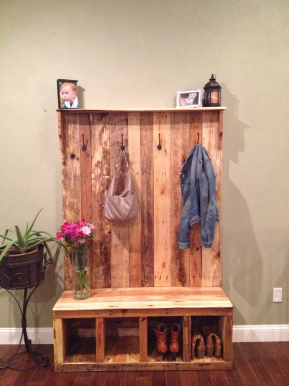 Custom Made to Order Reclaimed Pallet Wood Entryway Bench