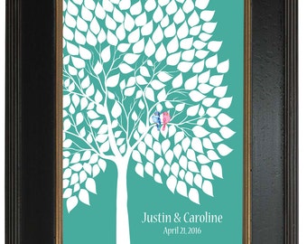 Personalized Print Art Print, 183 guest sign in - Custom Tree Art Print Modern Guest Book Alternative, Signature tree, 20x30 - 126