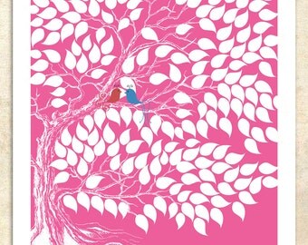Tree Guest Book, MODERN KEEPSAKE, unique personalized wedding gifts, Personalized Prints, 223 guest sign in 16X20, 131