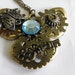 Steampunk Brass Butterfly Pendant