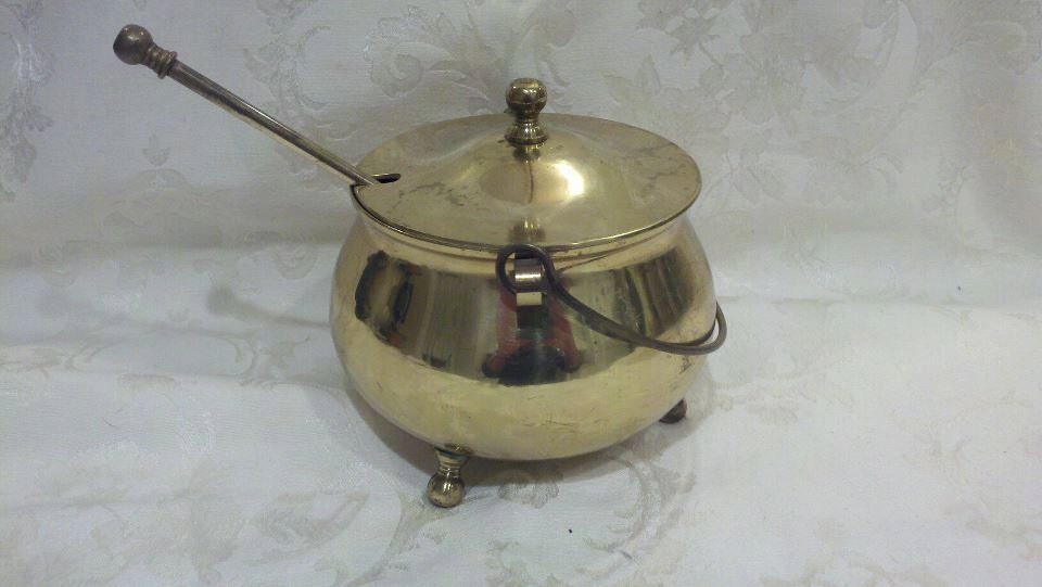 Kerosene Fire Starter Smudge Pot in Brass
