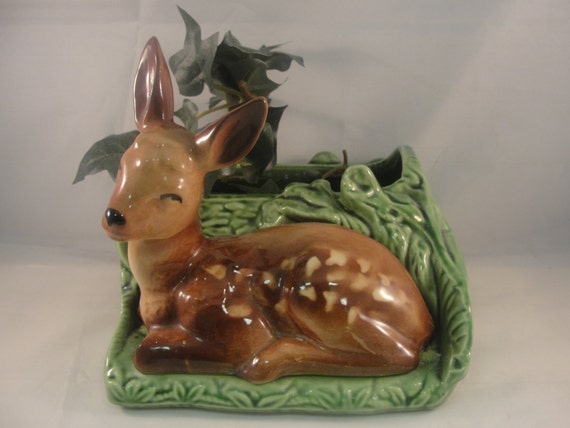 Vintage Shawnee USA Pottery 1940's Deer Spotted Fawn