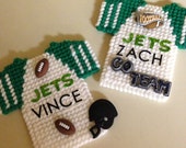 Football Jersey Magnet with name Plastic Canvas Needlepoint