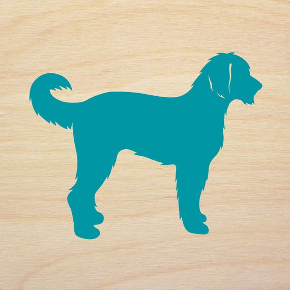 Download Items similar to Labradoodle Art Block - Hand-Cut Dog Silhouette on Framed Wood Block on Etsy