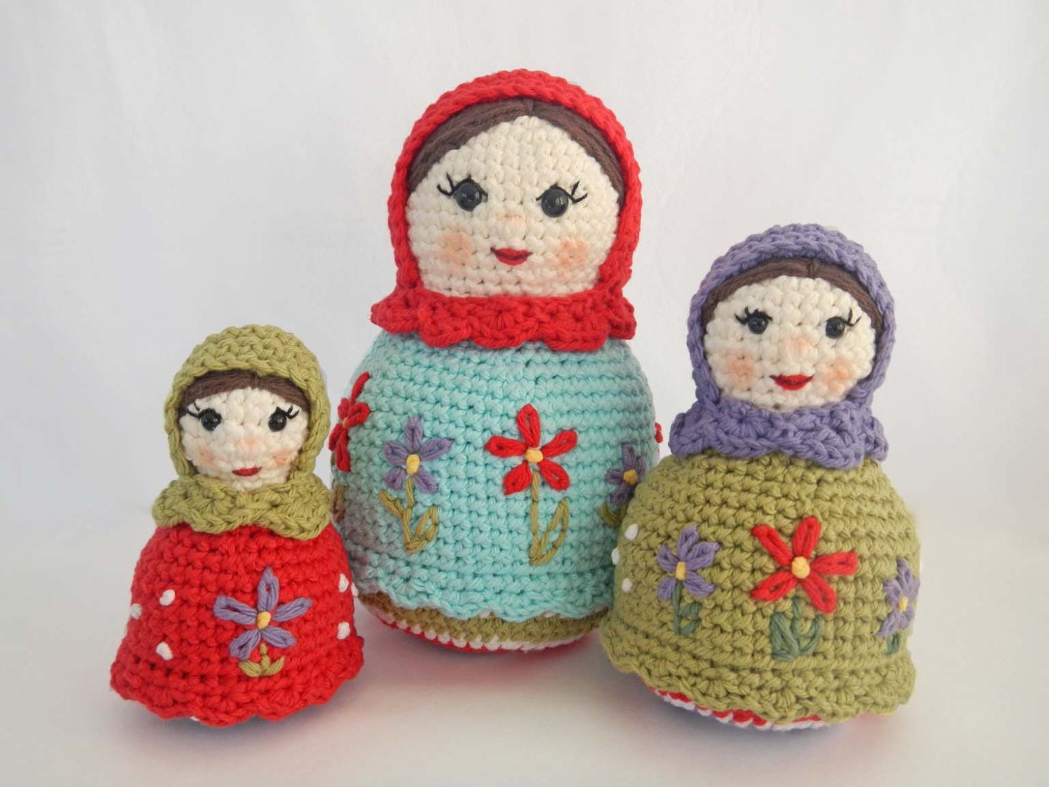 How to Crochet Dolls Pattern for Amigurumi Matryoshka Dolls