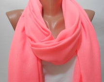 Popular items for neon pink scarf on Etsy