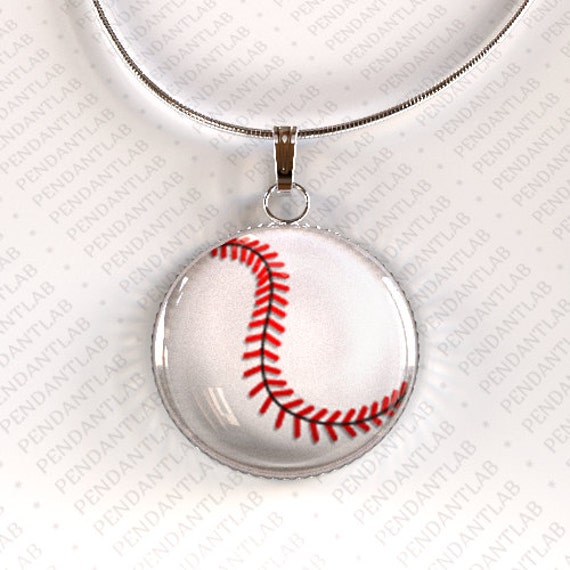 Baseball Pendant Baseball Jewelry Baseball Necklace By PendantLab