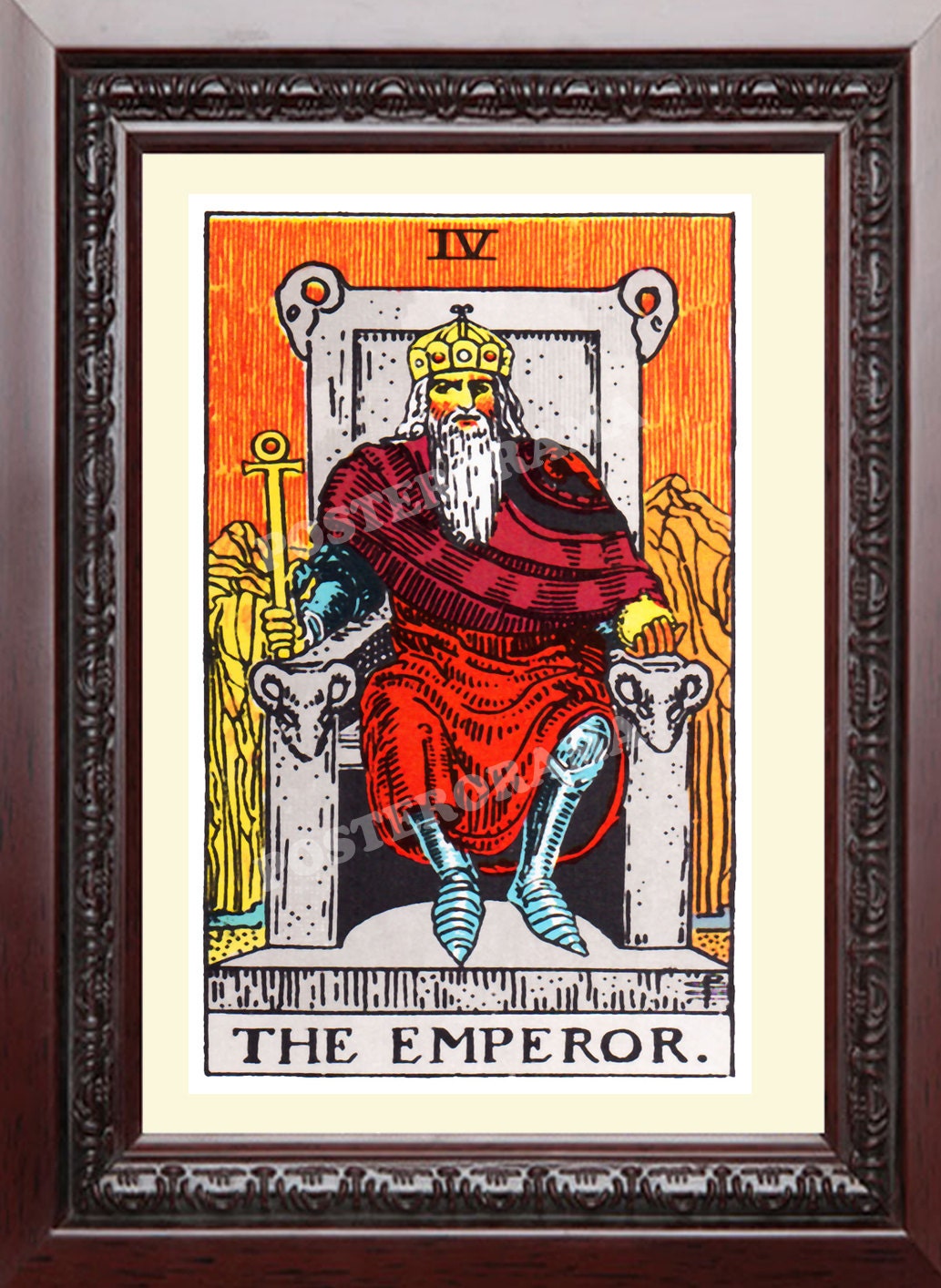 The Emperor Tarot Card POSTER large 10 x 16 print Mental and