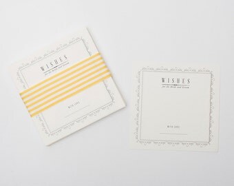 Wedding Guest Book, Vintage Wishes Guest Book, Guest Book Cards