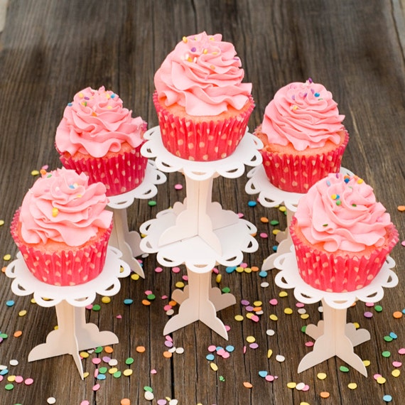 12 Cupcake Stands Individual Dessert Stand Paper Cupcake