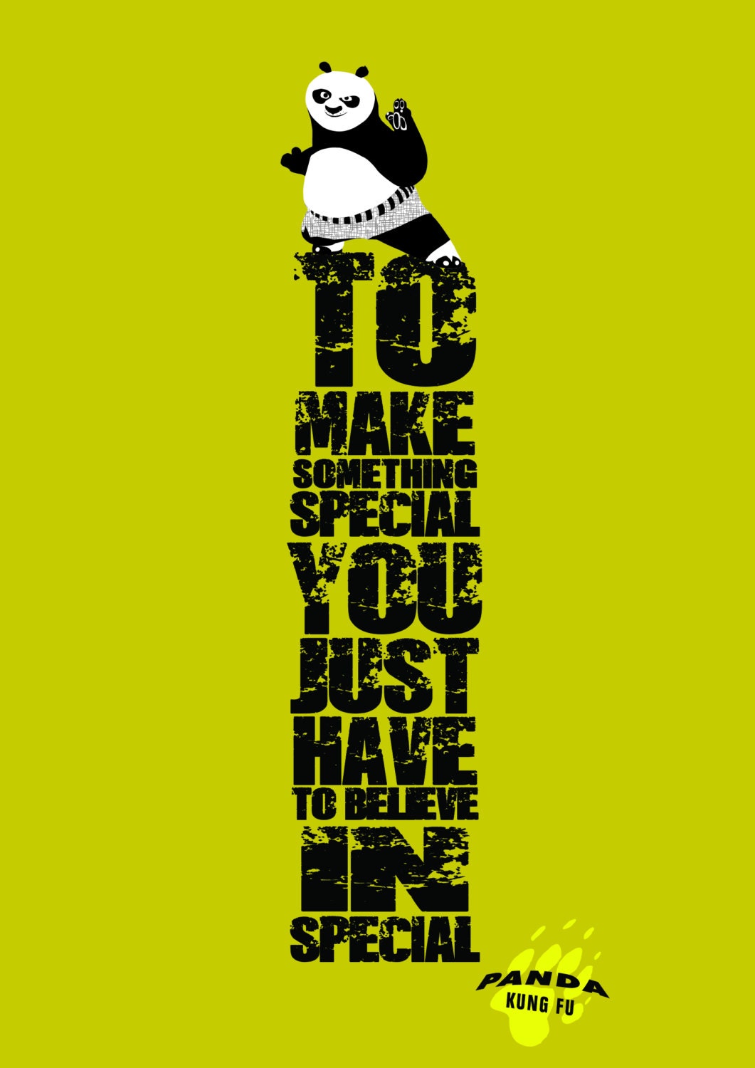 KUNG FU PANDA quote Wall Art Print Motivational Poster
