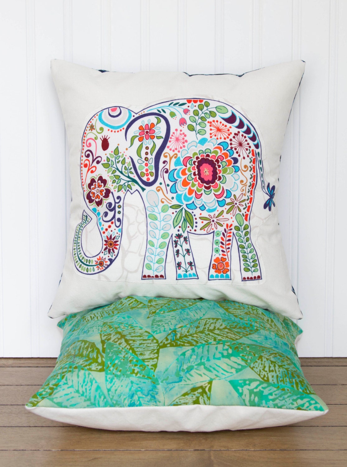 Elephant Pillow 12x12 Decorative Throw Pillow