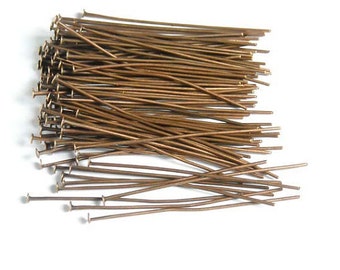 100 Copper Color Head Pins Jewelry Findings CCHP50MM-100D5