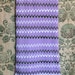 CLEARANCE-Screen Printed Jersey Scarf-Lavender with Green and White Chevron