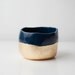 Navy and Gold Pot