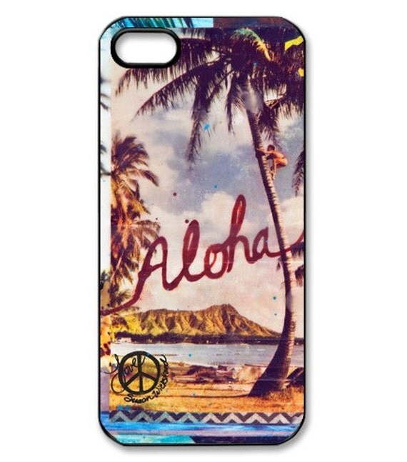 Items similar to iPhone 5/5s, 4/4s Case, ALOHA WAIKIKI HAWAII, iPhone ...