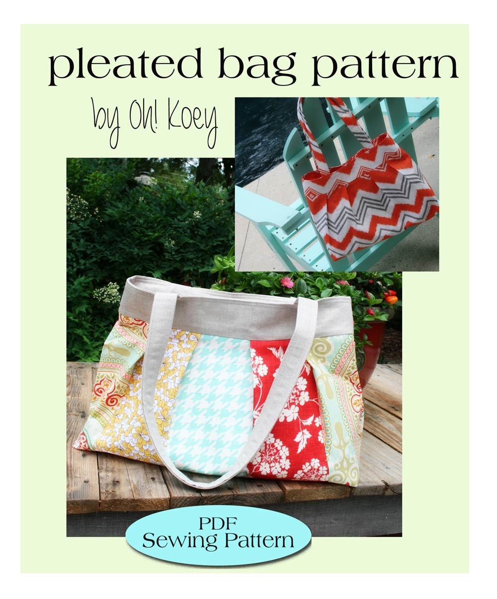 Pleated Bag PatternPleated Purse Pattern PDF Sewing Pattern