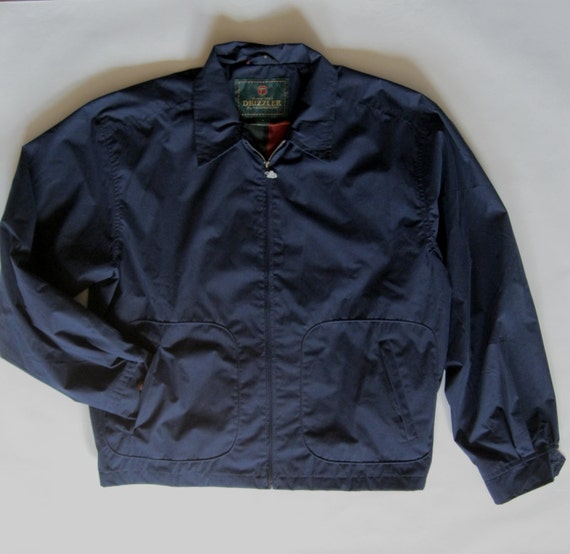 Drizzler by McGregor jacket navy blue with red plaid lining