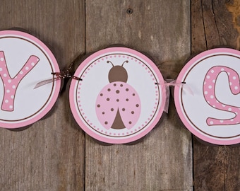 baby shower banner ladybug baby girl baby shower decorations in pink and brown - Ladybug Baby Shower Decorations baby shower banner ladybug baby girl baby shower decorations in pink and brown - Ladybug Baby Shower Decorations