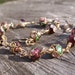Purple Cloisonne 14k Gold Filled Wire Wrapped Whimsy Bracelet