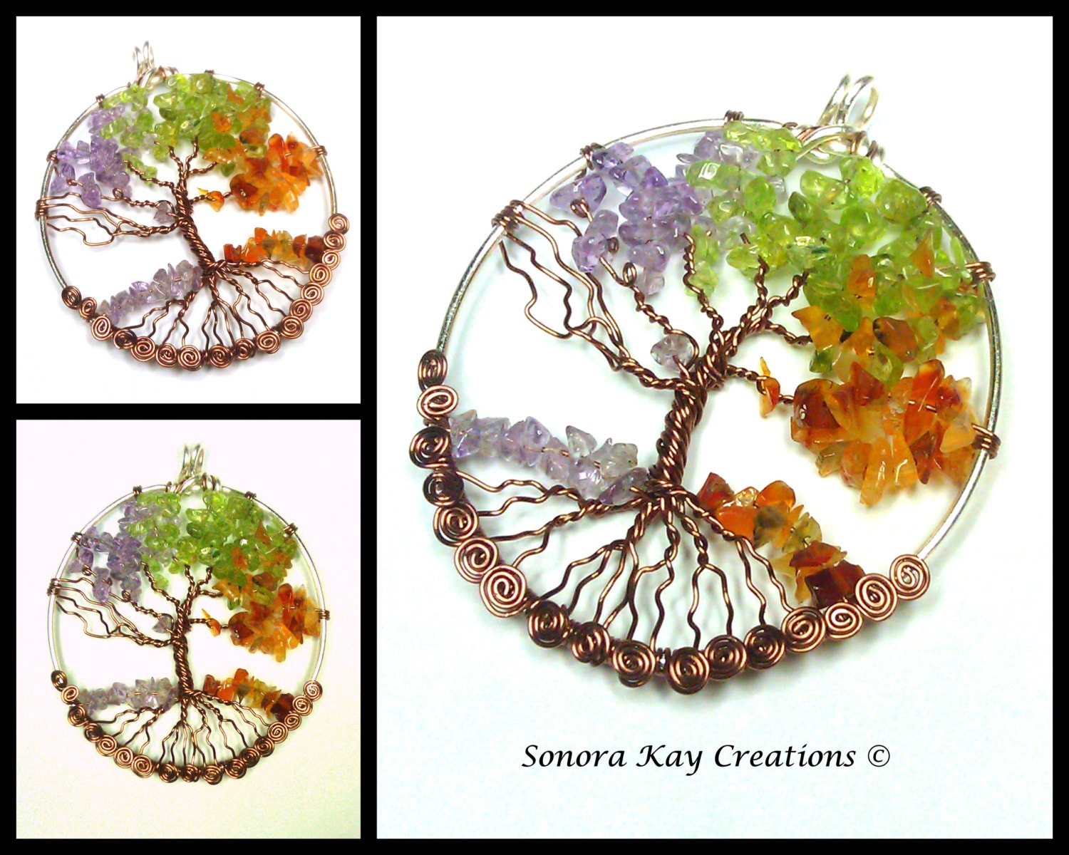 Four Seasons Tree of Life Pendant Custom Made to Order