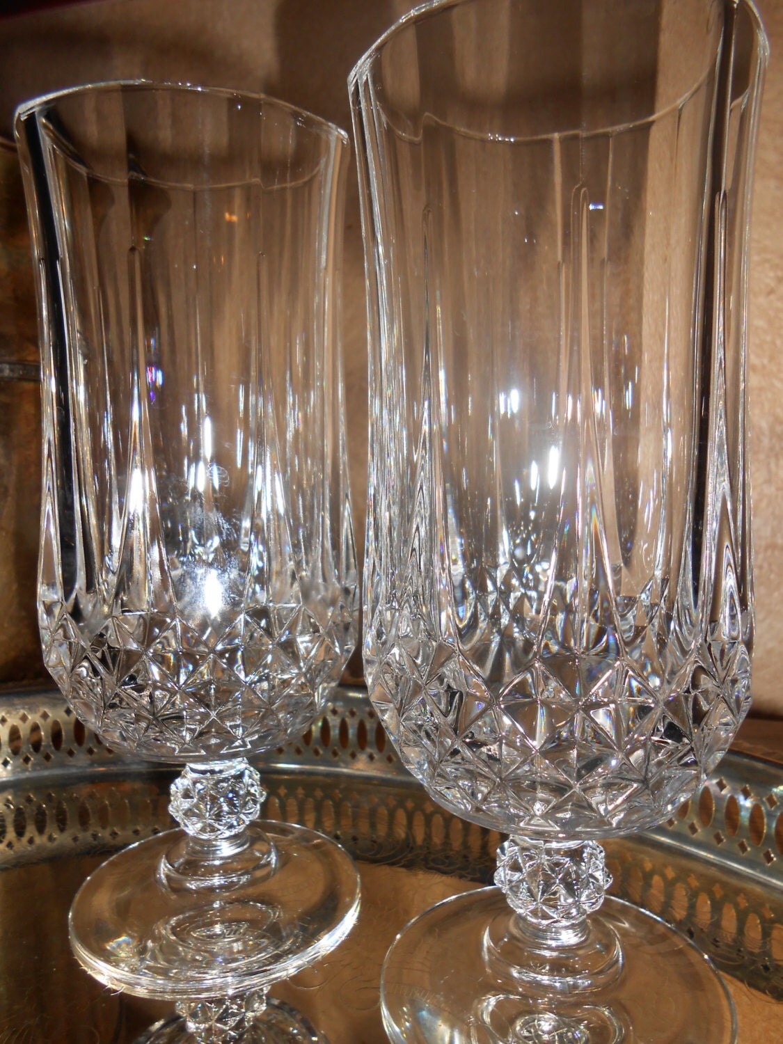 Vintage Cristal D'arques Longchamp Tea Goblets by tawnystreasures