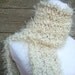 reserved for Carol Hand knitted Scarf Cream Scarf Winter Fashion OOAK