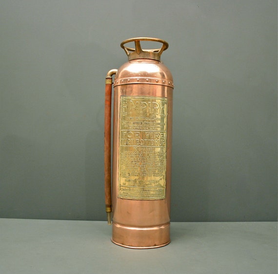 Vintage Fire Extinguisher Copper & Brass Empire Co. Elmira