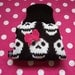 Size Medium Skull Hand knitted Dog sweater/coat/clothing/jumper designed and knitted by willieratbag order now for halloween