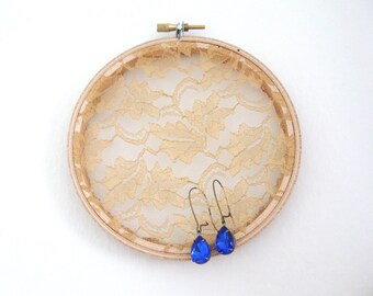 lace earring shabby holder chic hoop embroidery display jewelry gold mbroidery