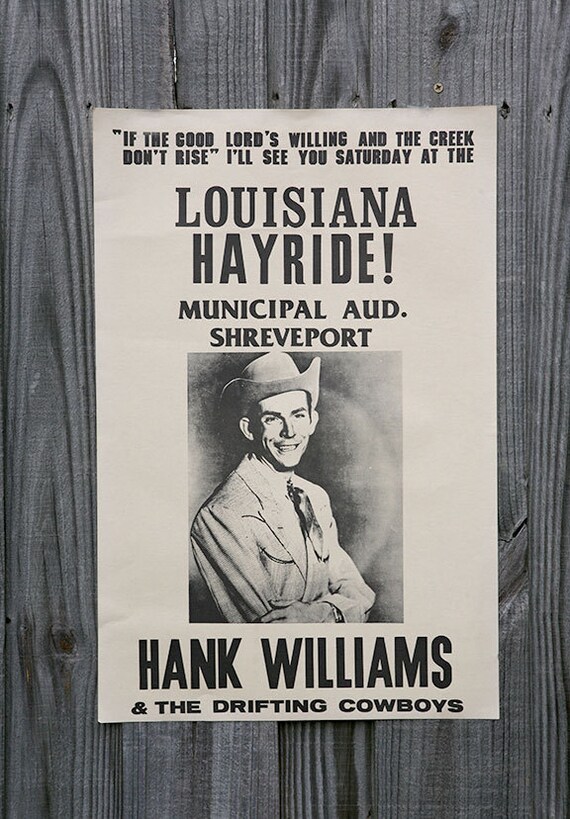 Hank Williams Louisiana Hayride Poster