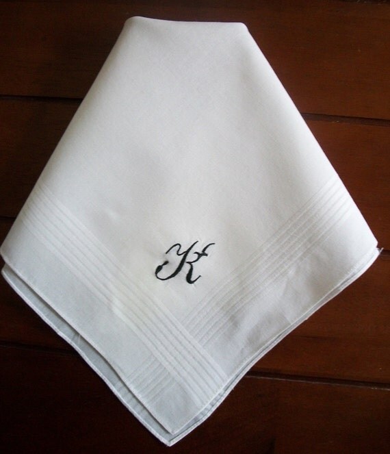 Custom Monogrammed Men's Handkerchief