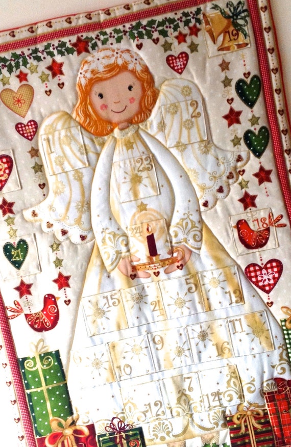 Advent Calendar Quilted Angel with Pockets