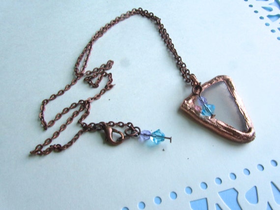 Electroformed Sea Glass Necklace