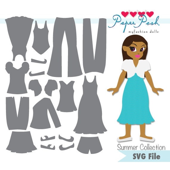 Download Paper Posh myfashion doll SVG Cutting File Summer
