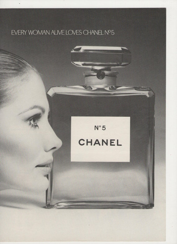 1970 Chanel No 5 Perfume Advertisement by fromjanet on Etsy